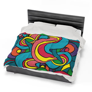 Colorful Pattern Velveteen Soft Blanket