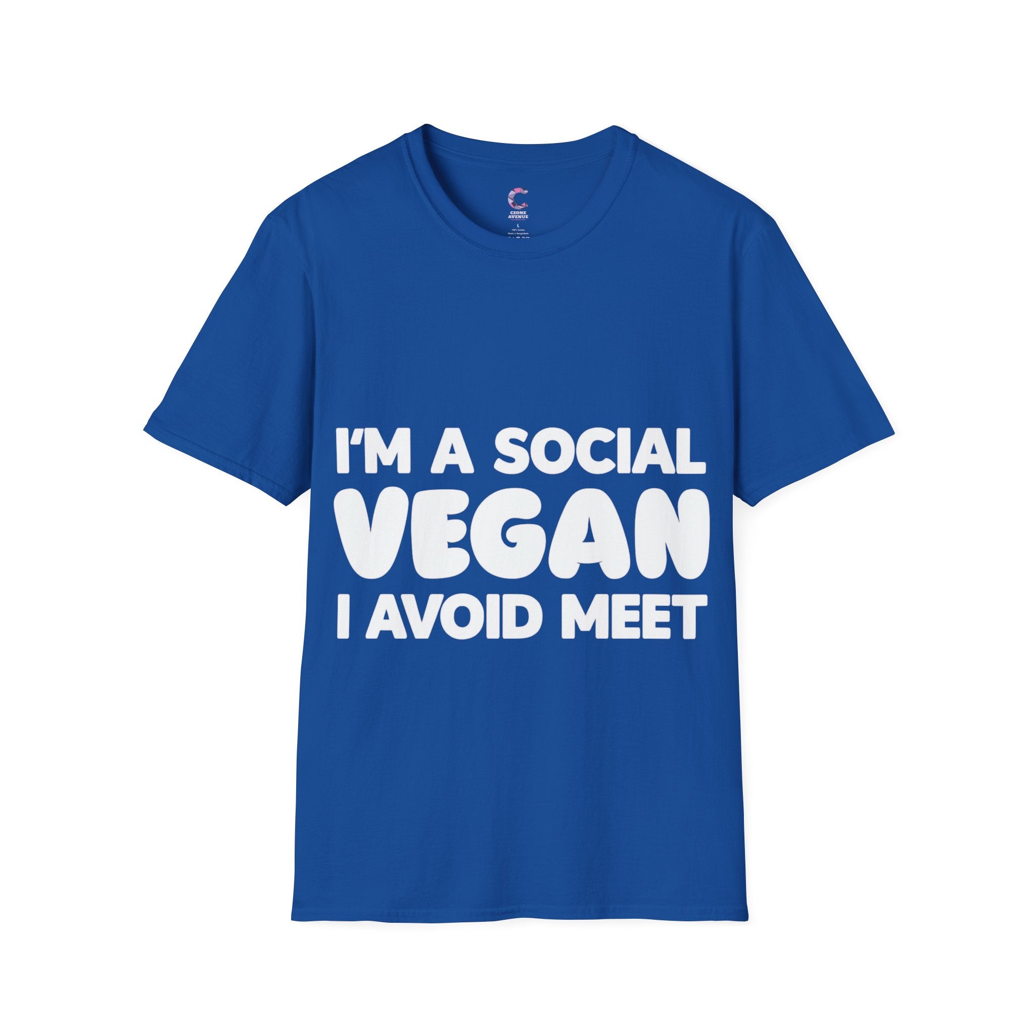 I'm a social vegan I avoid meet Anti-Social T-Shirt