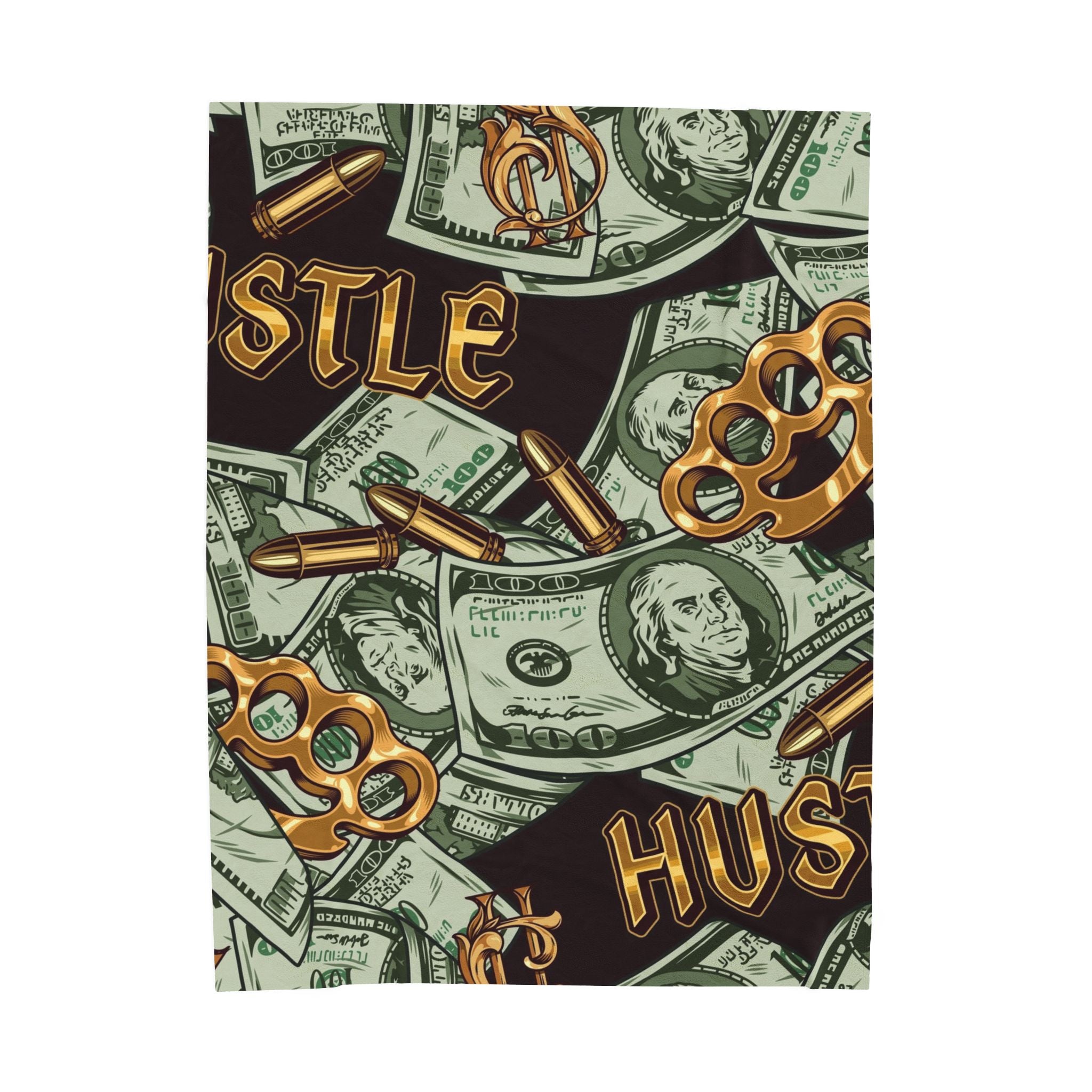Plush Blanket - Hustle with Money Design