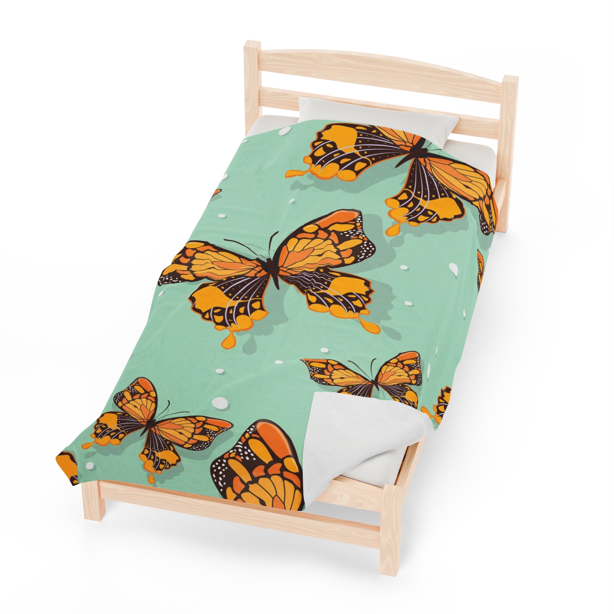 Flying Butterflies Velveteen Soft Blanket