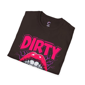 Dirty Money Theme Unisex T-Shirt with Lips Holding Money Design