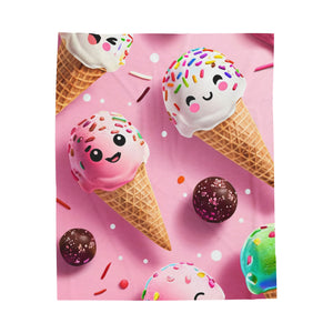 Ice Cream Themed Soft Blanket