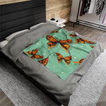 Flying Butterflies Velveteen Soft Blanket