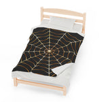 Spiderweb Themed Velveteen Soft Blanket