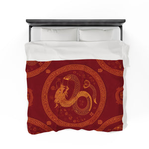 Red Dragon Soft Blanket