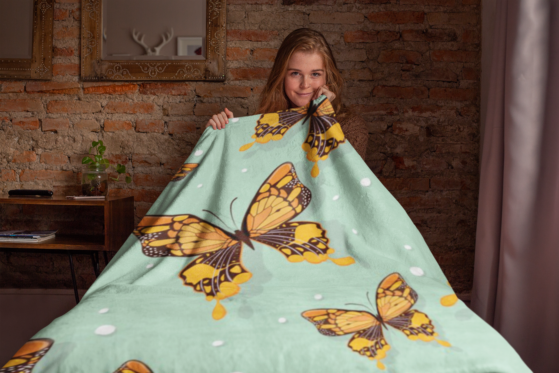 Flying Butterflies Velveteen Soft Blanket