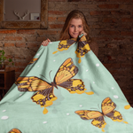 Flying Butterflies Velveteen Soft Blanket