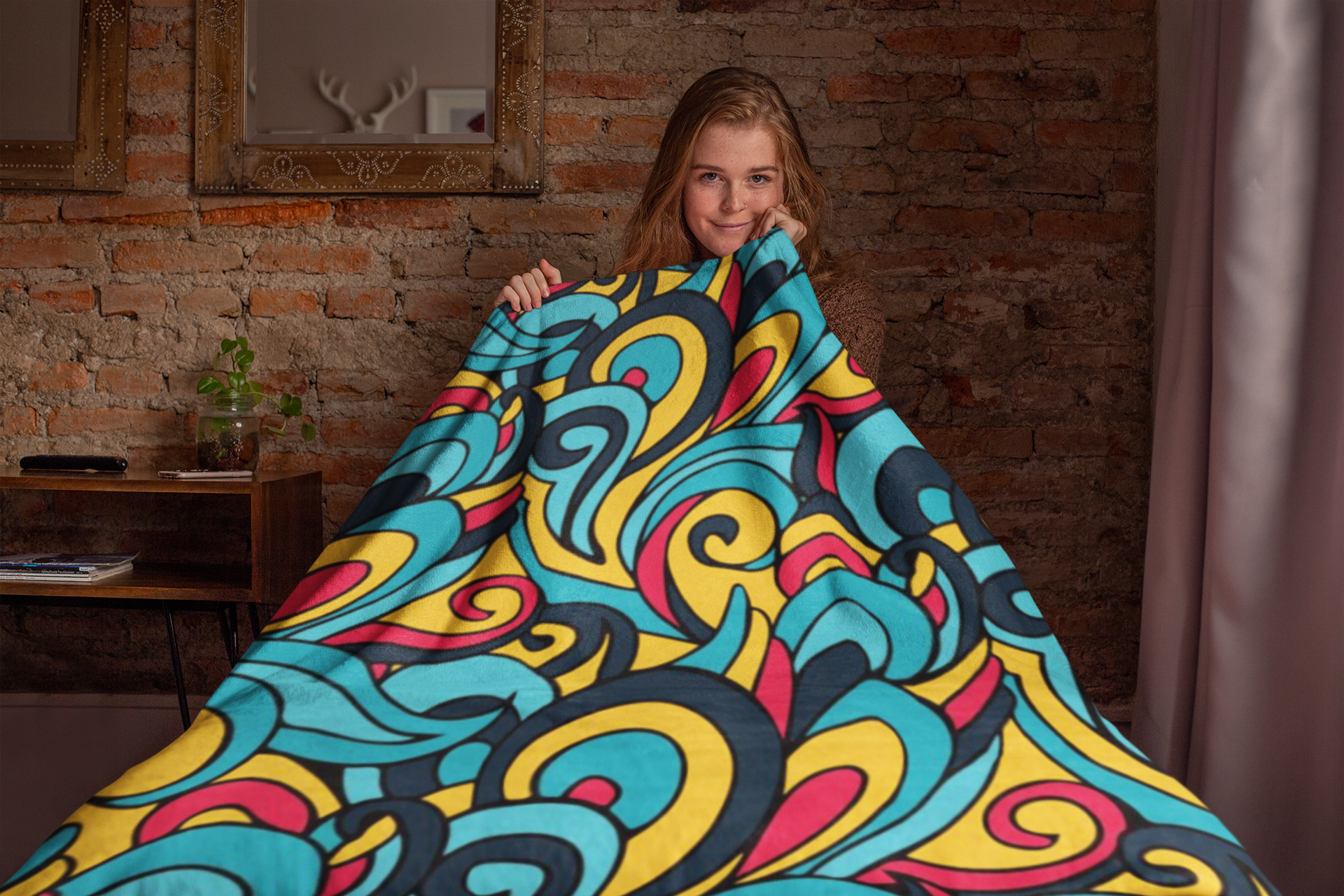 Pattern Swirls Velveteen Soft Blanket