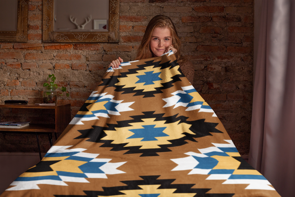 Cultural Themed Velveteen Soft Blanket