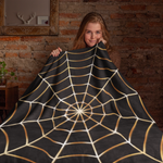 Spiderweb Themed Velveteen Soft Blanket