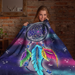 Dream Catcher Themed Velveteen Soft Blanket