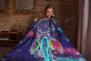 Dream Catcher Themed Velveteen Soft Blanket