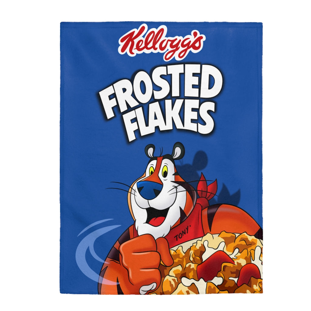 Frosted Flakes Themed Cereal Blanket Throw