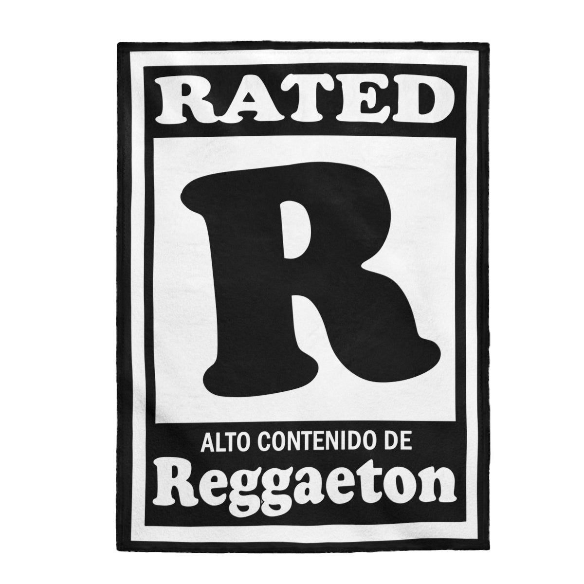 Reggaeton Rated Themed Velveteen Soft Blanket