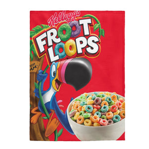 Froot Loops Themed Cereal Blanket Throw