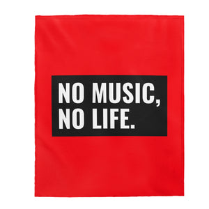 No Music No Life Velveteen Soft Blanket