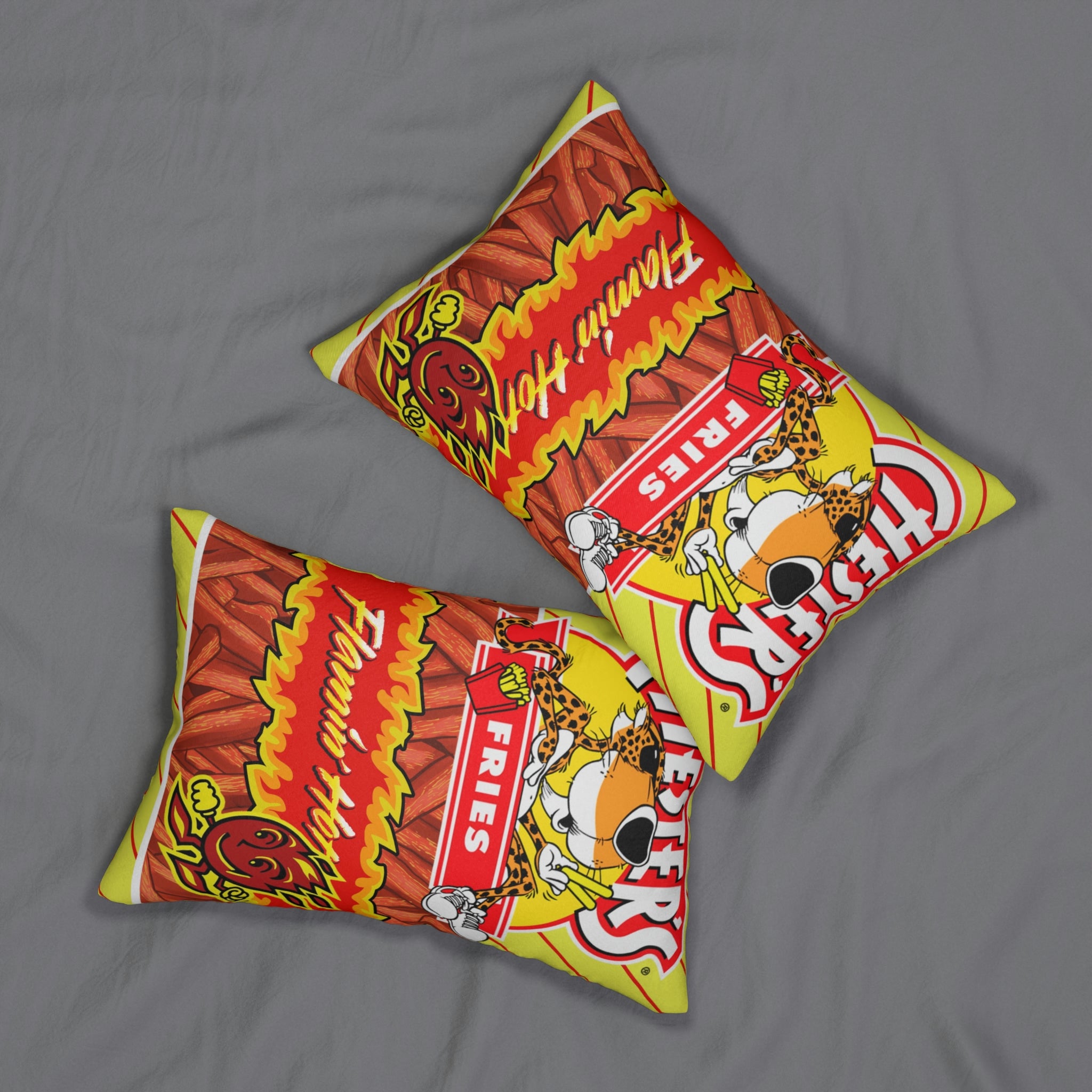 Cute Chips Hot Fries Themed Polyester Pillow