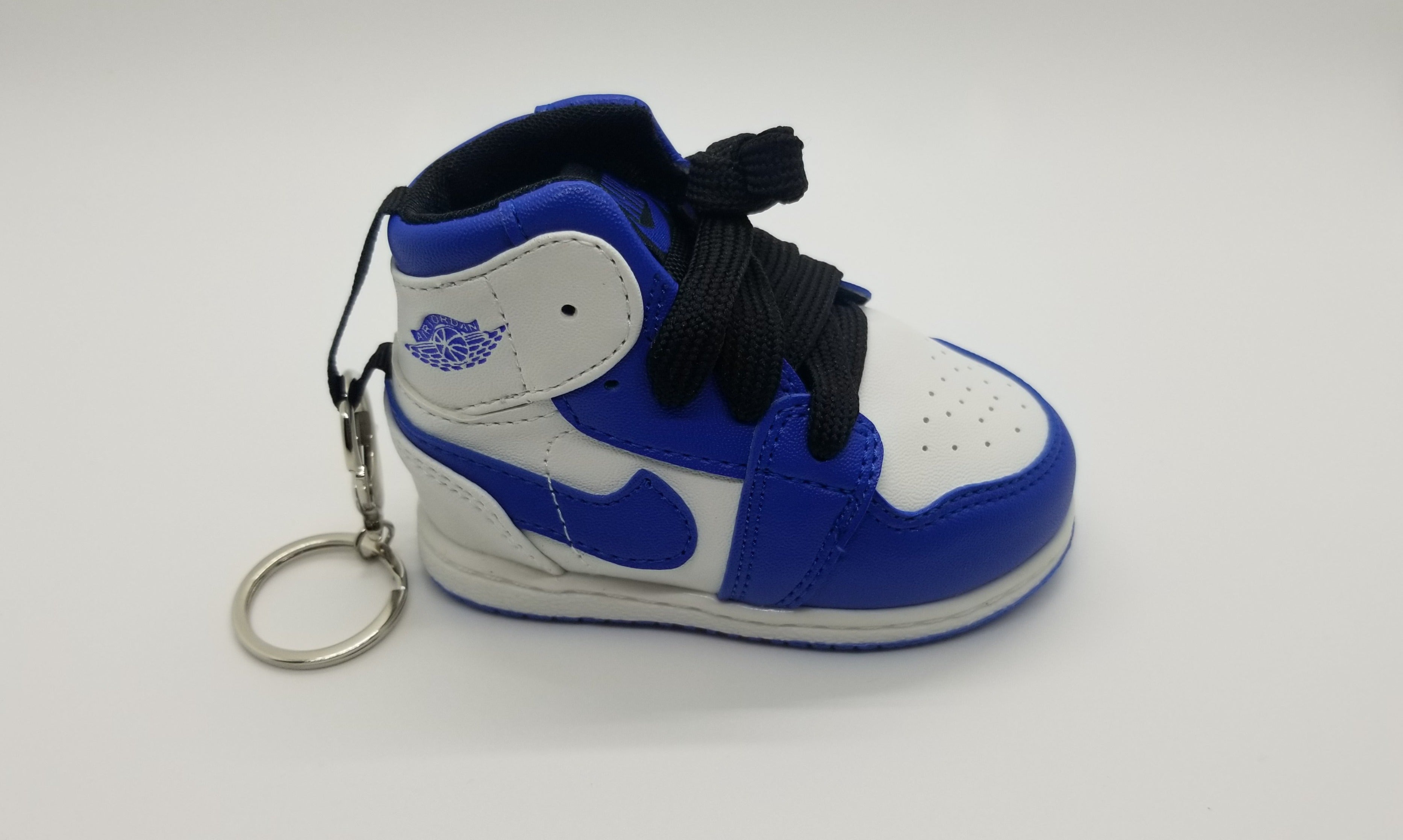 Blue and White Sneaker Portable Power Bank Charger with Keychain-Czone Avenue