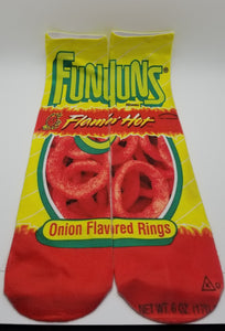 Hot Funyuns Theme Graphic Long Crew Sock-Czone Avenue