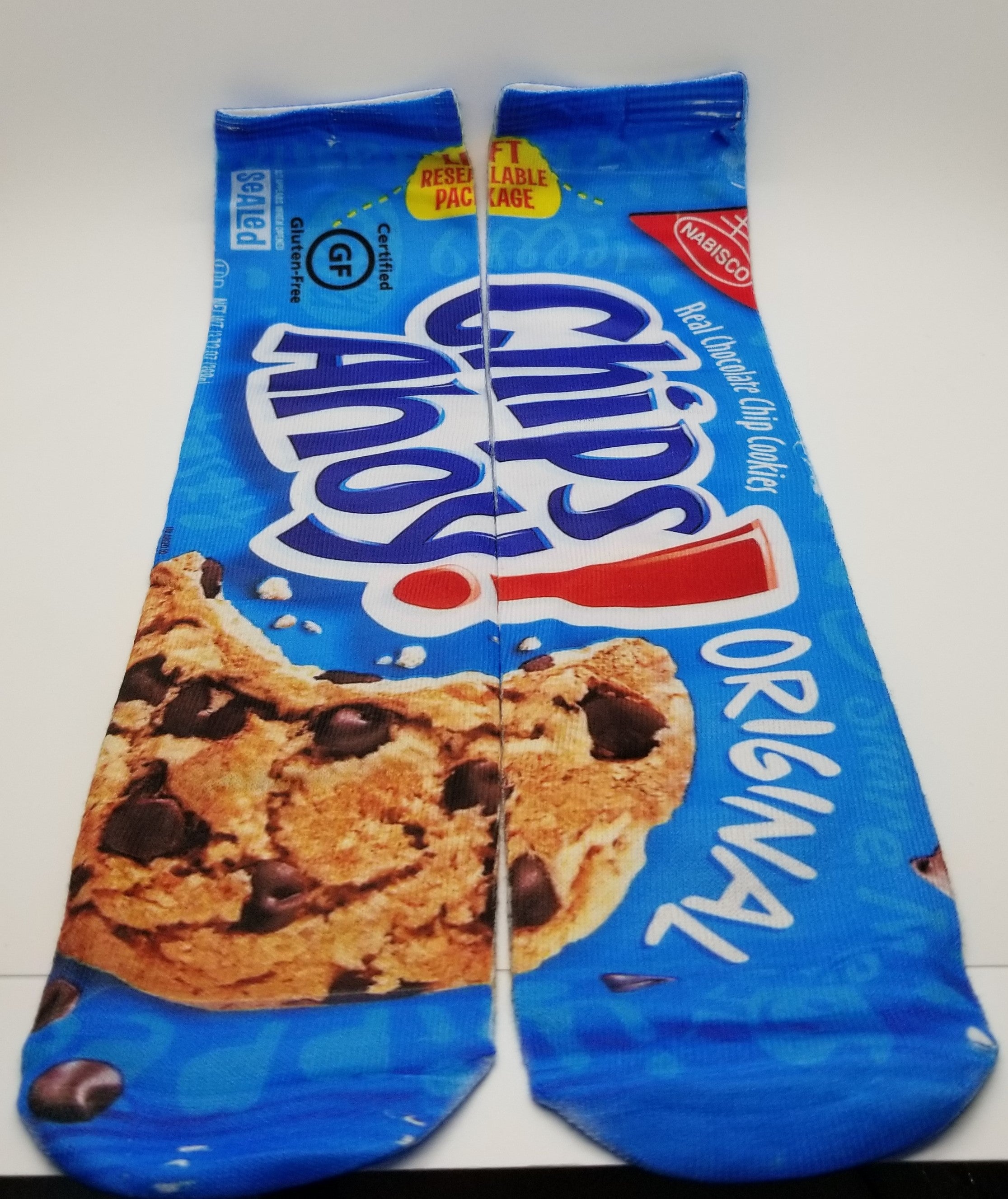 Chips Ahoy Cookies Theme Graphic Sock