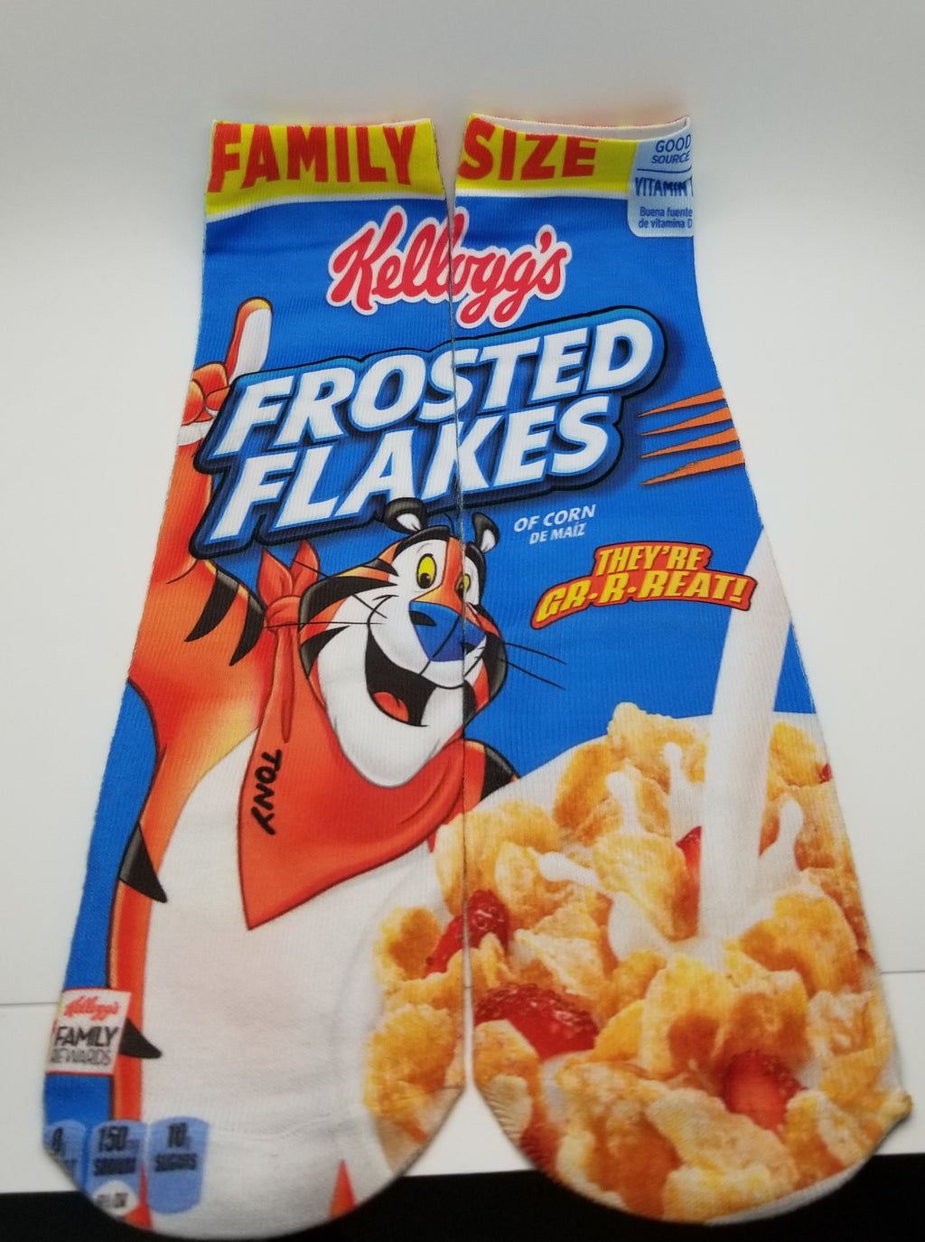 Frosted Flakes Cereal Theme Graphic Socks