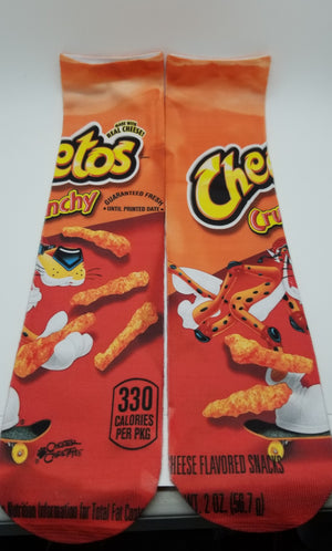 Cheese Cheetos Theme Graphic Socks