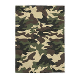 Camouflage Themed Velveteen Soft Blanket