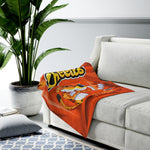 Cheese Cheetos Themed Blanket Throw