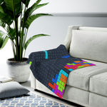 Tetris Theme Velveteen Soft Blanket