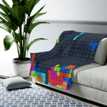 Tetris Theme Velveteen Soft Blanket