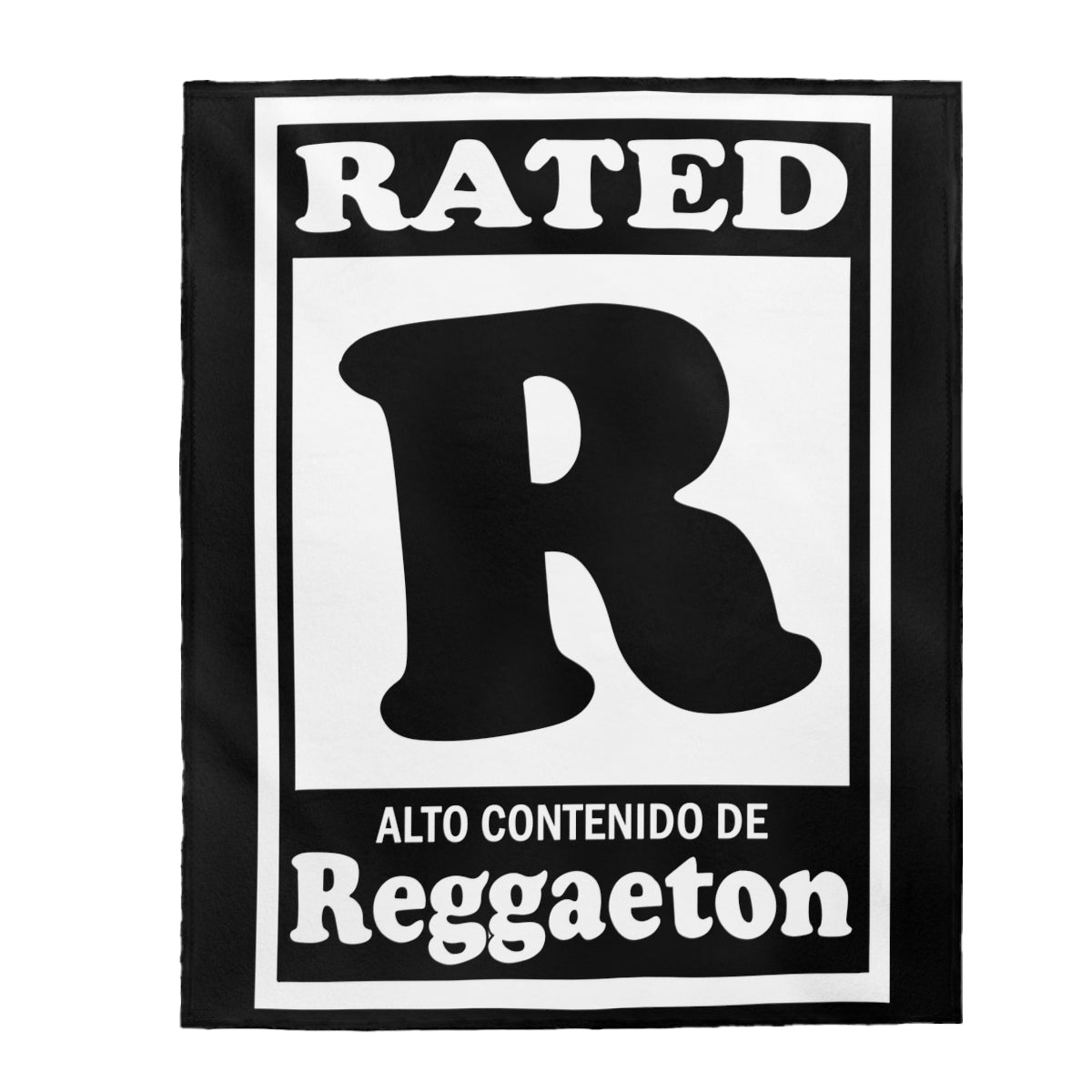 Reggaeton Rated Themed Velveteen Soft Blanket