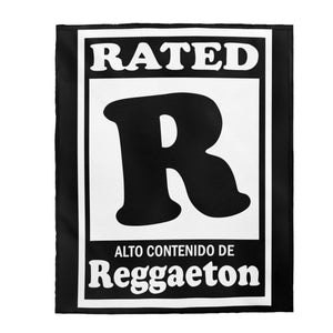 Reggaeton Rated Themed Velveteen Soft Blanket