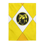 Yellow Ranger Themed Velveteen Soft Blanket