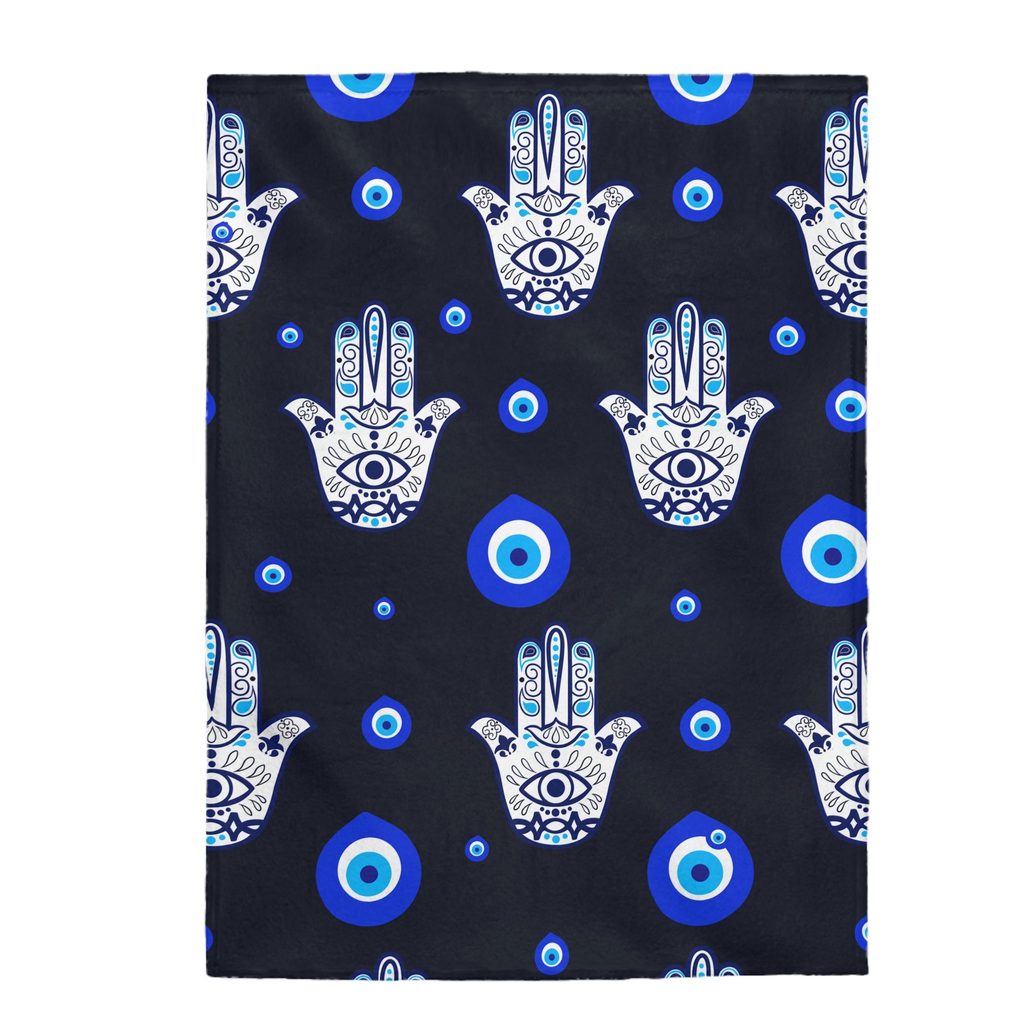 Evil Eye Mal De Ojo Themed Velveteen Soft Blanket