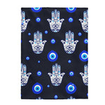 Evil Eye Mal De Ojo Themed Velveteen Soft Blanket