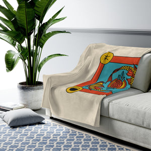 Pisces Horoscope Themed Velveteen Soft Blanket