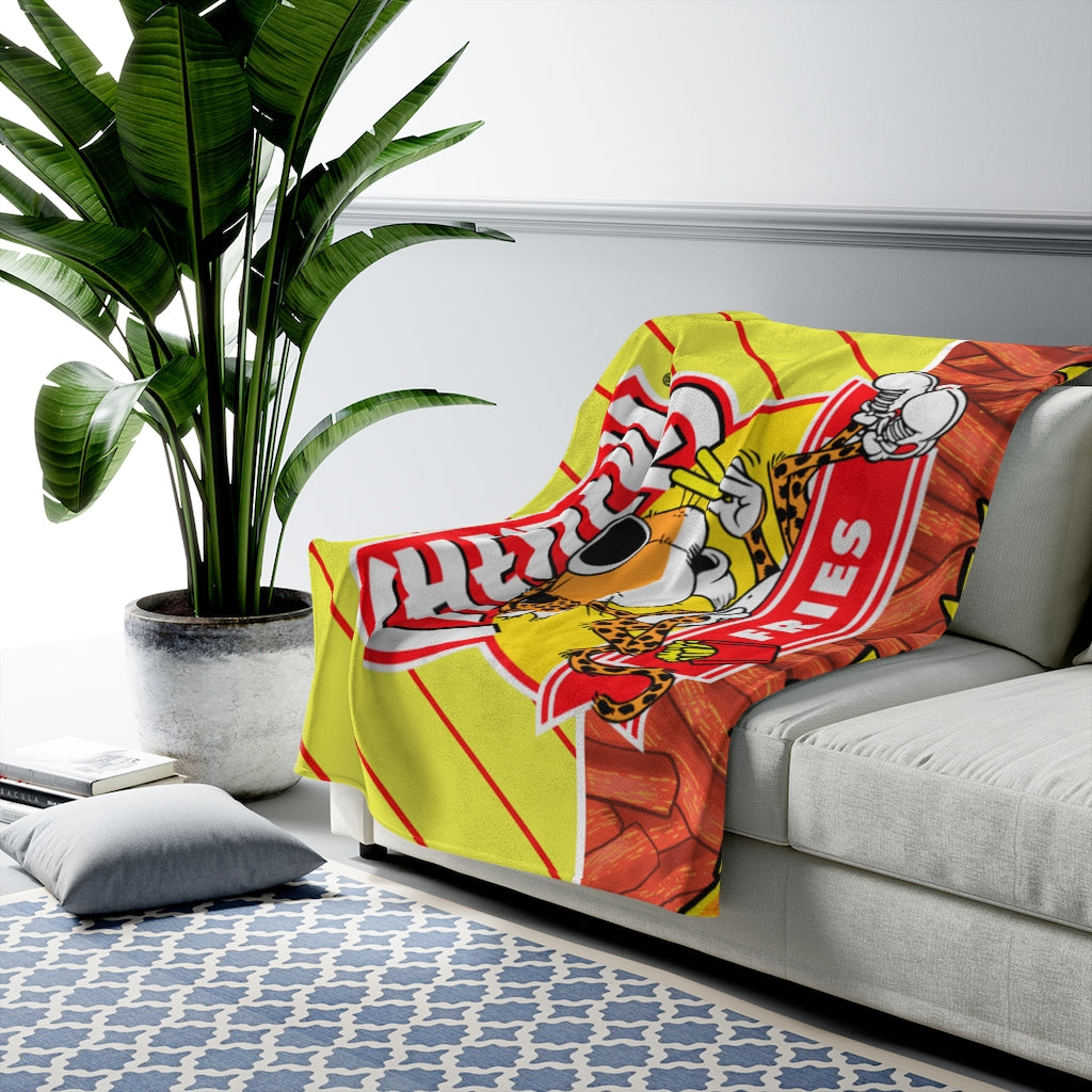 Hot Fries Themed Blanket Throw