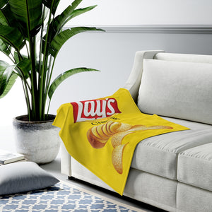 Yellow Original Themed Chips Blanket Throw