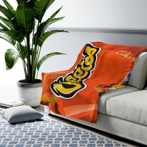 Cheese Cheetos Themed Blanket Throw