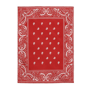 Red Bandana Velveteen Plush Blanket