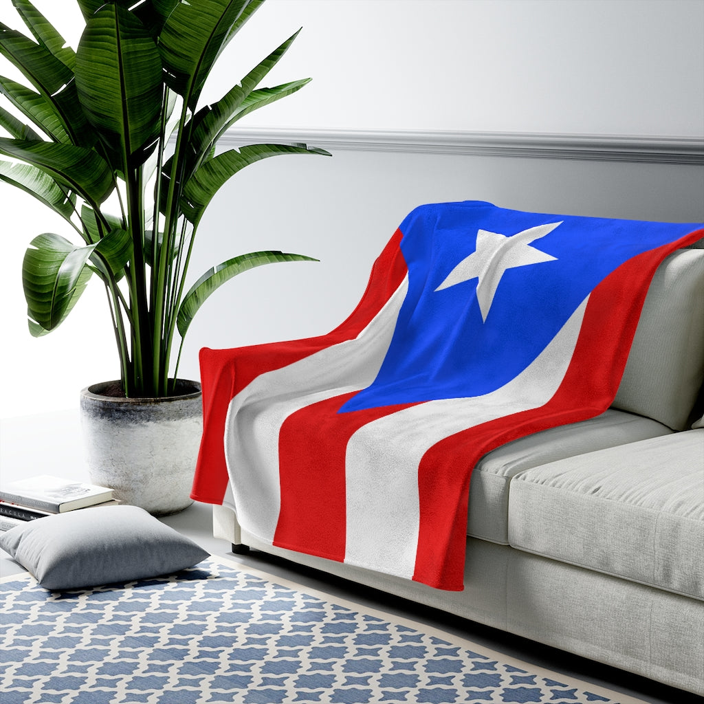 Puerto Rico Velveteen Soft Blanket