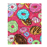 Donuts Themed Velveteen Soft Blanket