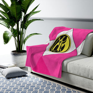 Pink Ranger Velveteen Plush Blanket