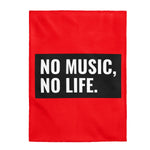 No Music No Life Velveteen Soft Blanket