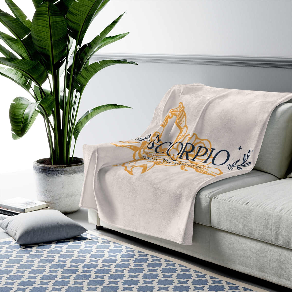 Scorpio Horoscope Themed Velveteen Soft Blanket