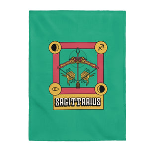 Sagittarius Horoscope Themed Velveteen Soft Blanket