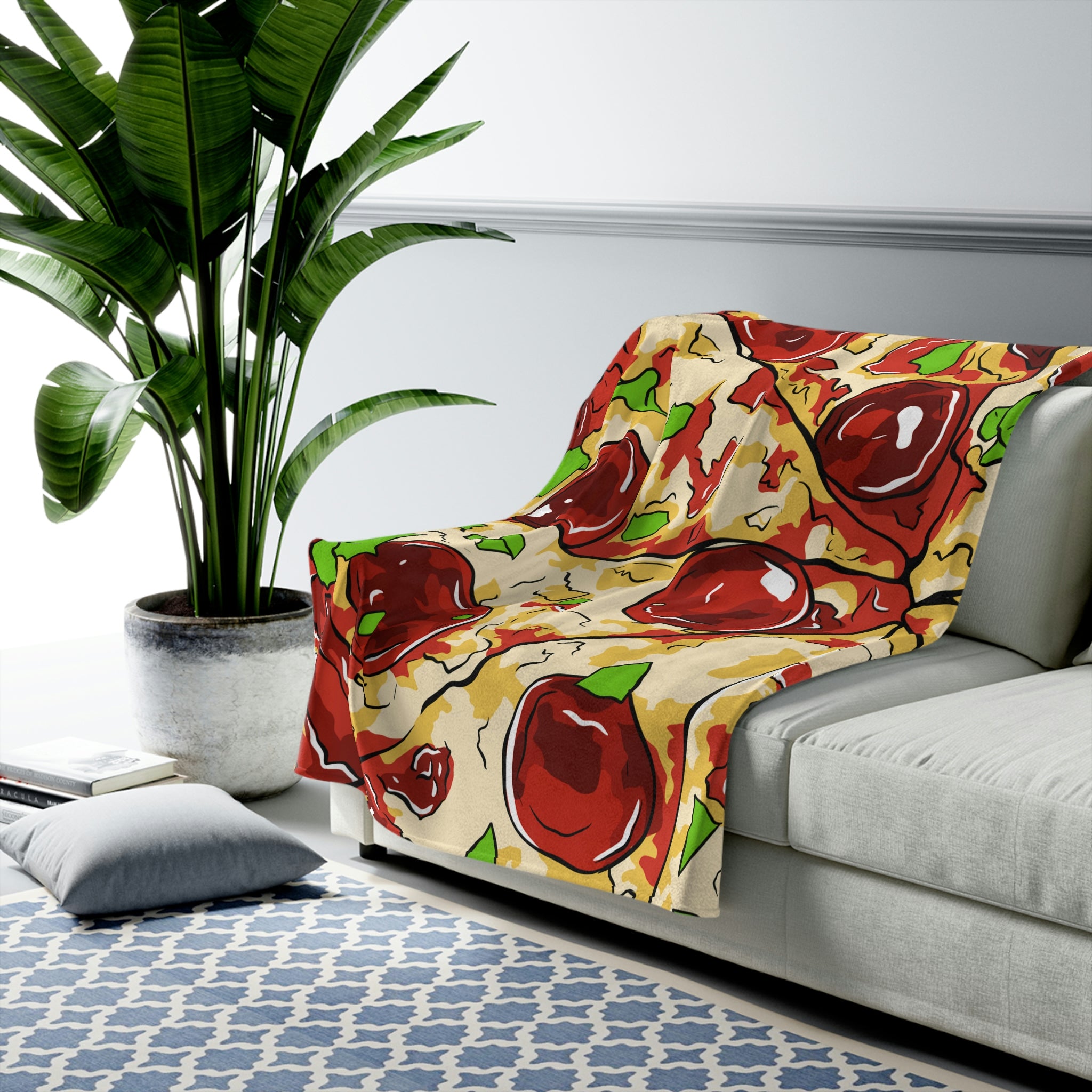 Pizza Velveteen Soft Blanket