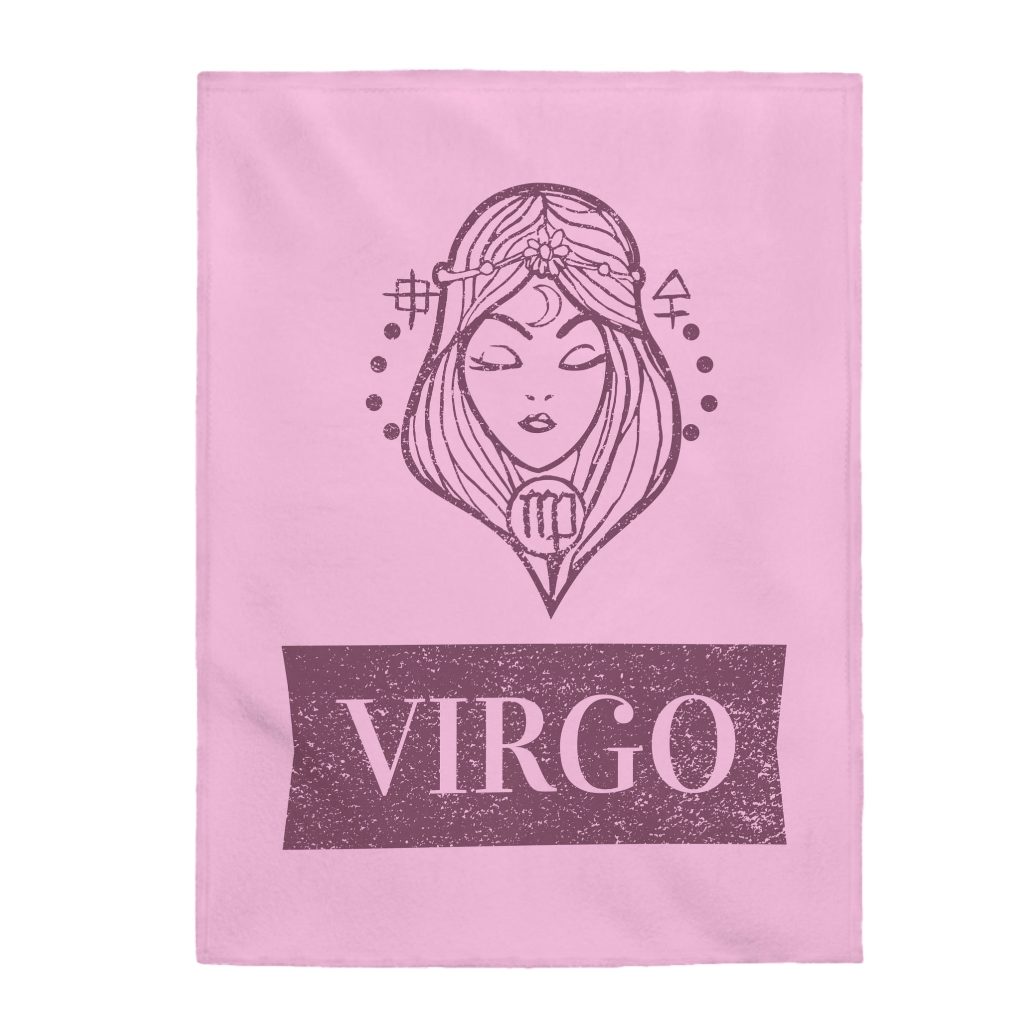 Virgo Horoscope Themed Velveteen Soft Blanket