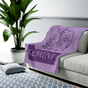 Gemini Horoscope Themed Velveteen Soft Blanket