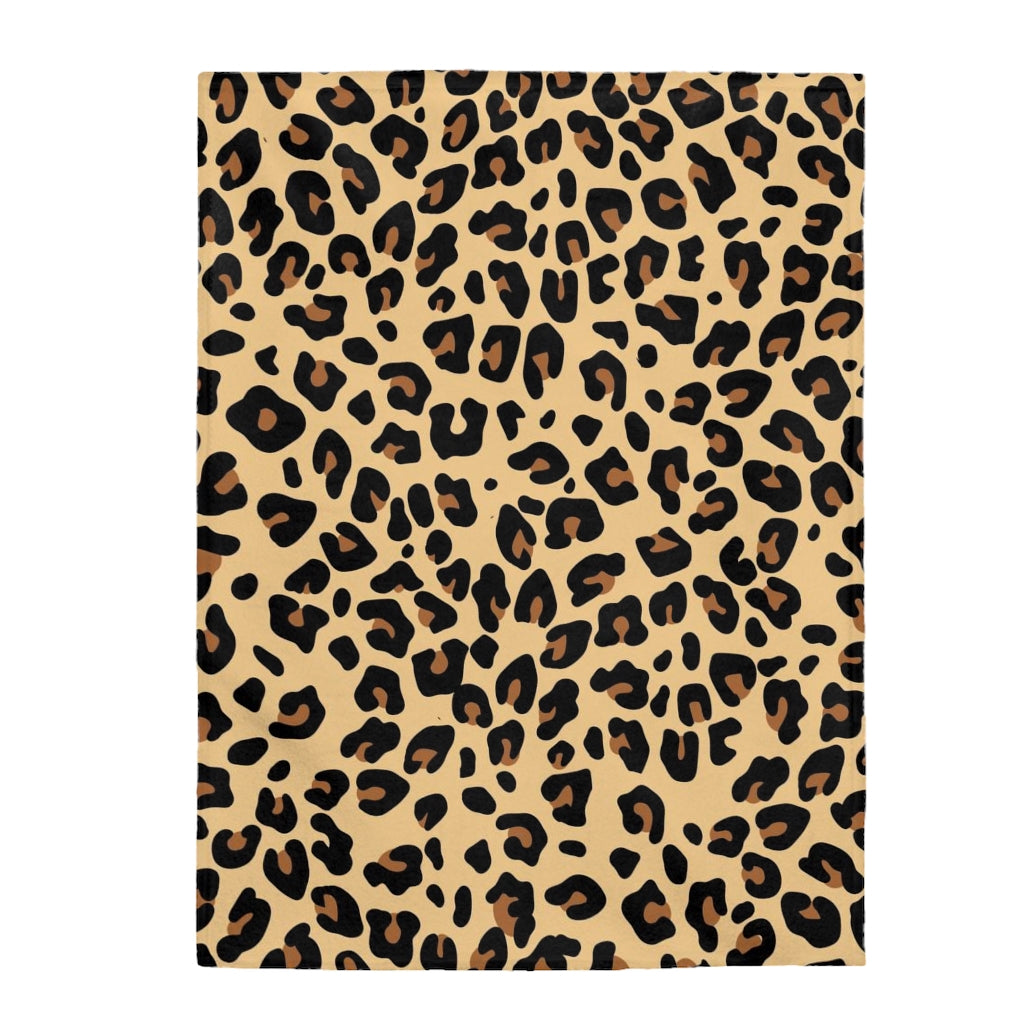 Leopard Themed Velveteen Soft Blanket